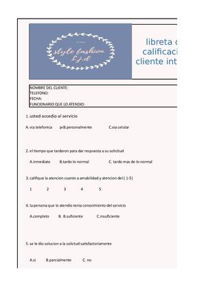 Libreta De Calificaciones Cliente Interno