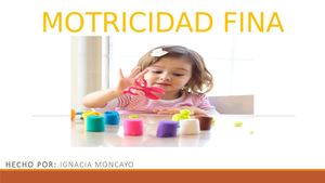 Que Es La Motricidad Fina