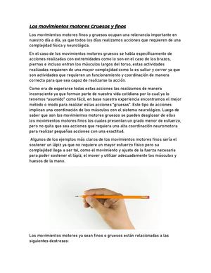 Movimientos Motores Gruesos Y Finos 9943