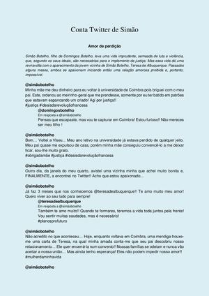 2 Conta Twitter De Simão (Amor De Perdição).
