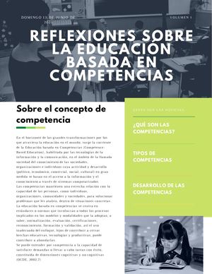 Reflexiones Sobre La Educacion Basada En Competencias