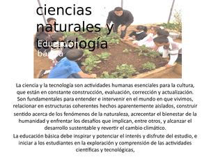 Ciencias naturales y tecnología