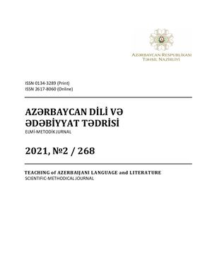 AZƏRBAYCAN DİLİ VƏ ƏDƏBİYYAT TƏDRİSİ, 2021,№ 2