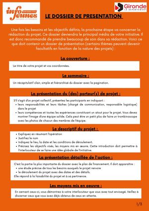 Dossier De Présentation