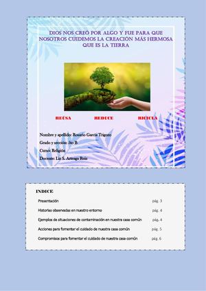 Semana 14 Cuidando La Casa Común Protegemos Nuestra Salud