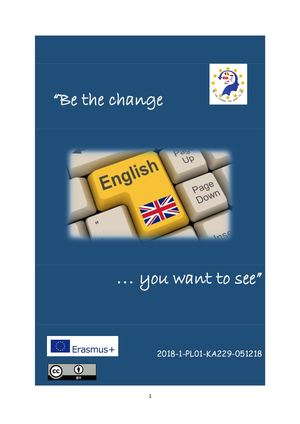 Erasmus + Be The Change You Want To See