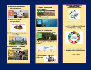 Trítico Objetivos De Desarrollo Sostenible