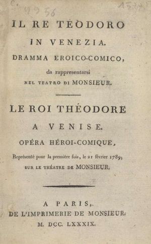 Le Roi Théodore à Venise