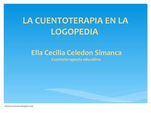 La Cuentoterapia y  La Logopedia