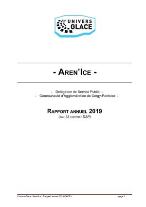 Rapport annuel 2019 - Aren'Ice