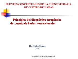 FUENTES CONCEPTUALES DE LA CUENTOTERAPIA DE CUENTO DE HADAS