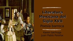 Presentación De La Literatura Barroca Final
