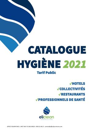 Catalogue Hygiene 2021 Tarifs