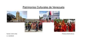 Patrimonios Culturales De Venezuela Celine Uribe 2b