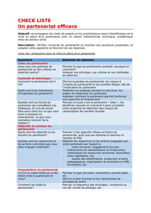 2.3 Check Liste Pour Partenariat Efficace