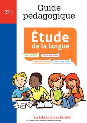 Guide pédagogique Français - Etude de la langue CE1