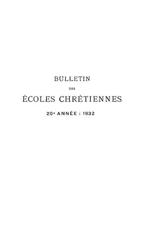Ecoles chrétiennes 1932-01