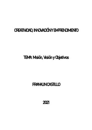 Misión Visión, Objetivos