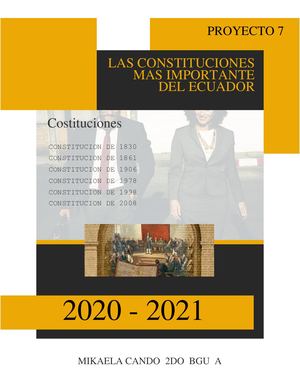 Las Constituciones Mas Importantes Del Ecuador