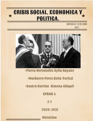 Crisis Ecónomica, Social Y Política 1968 1982