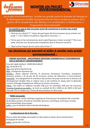 Monter un projet environnemental