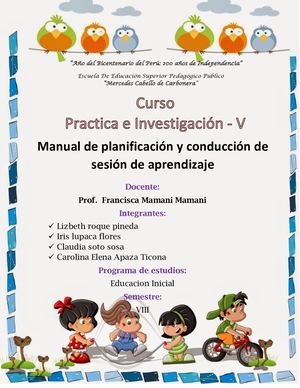 Manual Para Sesiones De Aprendizaje