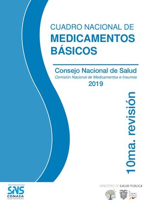 Cuadro Nacional Demedicamentos Básicos 10ma Edición