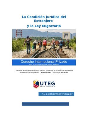 La condición jurídica del extranjero en México