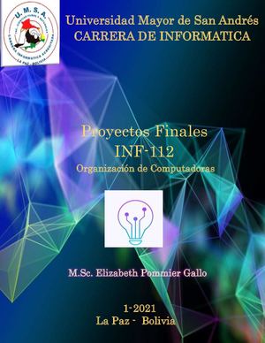 Organización de Computadoras Inf 112 1 2021