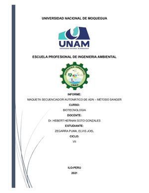 Informe Maqueta Secuenciador Automatico De Adn