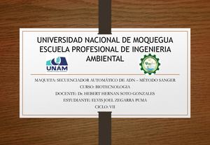 Diapositivas Maqueta Secuenciador De Adn