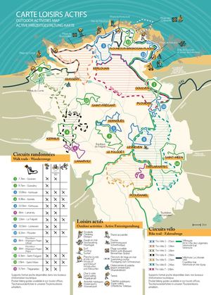Carte des loisirs actifs sur la Côte des Légendes