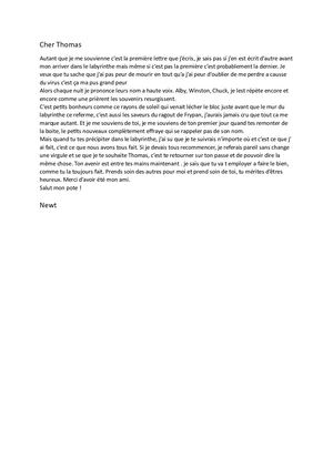 lettre de Newt