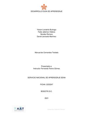 Manual de Comandos del Teclado