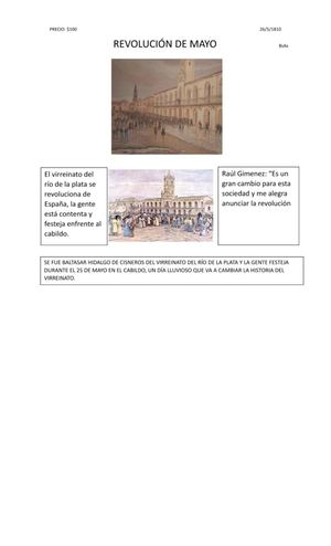 Portadas de diarios de 1810