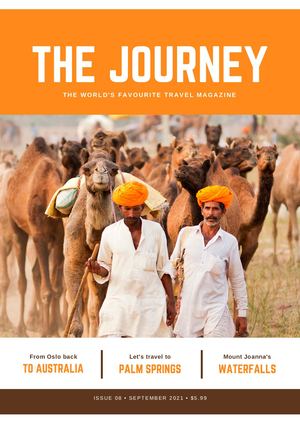 Orange Photo Journey Travel Magazine