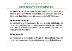 Efecto Renta Y Efecto Sustitución