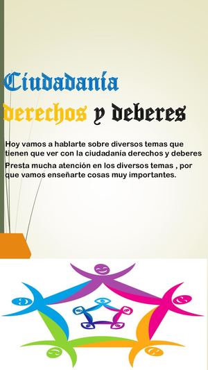 Ciudadanía Derechos Y Deberes