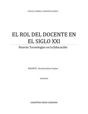 Calaméo - ACTIVIDAD #3 El Rol Del Docente En El Siglo Xxi