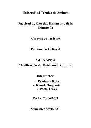 Nuestro Patrimonio Cultural