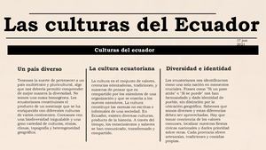 Las Culturas Del Ecuador