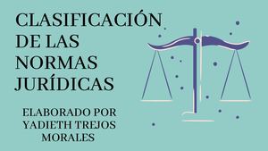 clasificación de las normas jurídicas