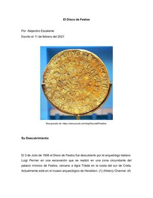 El Disco De Festos