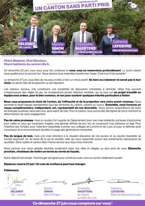 Profession de foi du deuxième tour