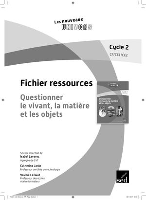 F5320 LNU Sciences Questionner Le Vivant Fichier Ressources