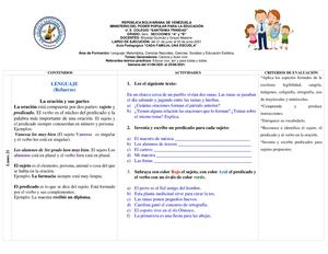 3er Grado Planificación 21 Al 25de Junio 2021