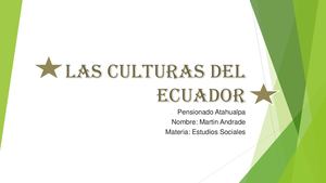 Examen Las Culturas Del Ecuador Convertido