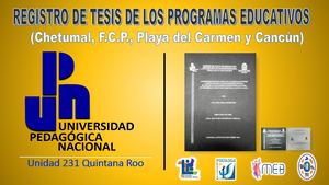 Registro General De Tesis Upn 231 Quintana Roo