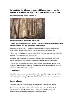 Descubrimiento de las reglas de vida en el planeta