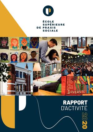 Rapport d'activité 2020 - Ecole Supérieure de Praxis Sociale